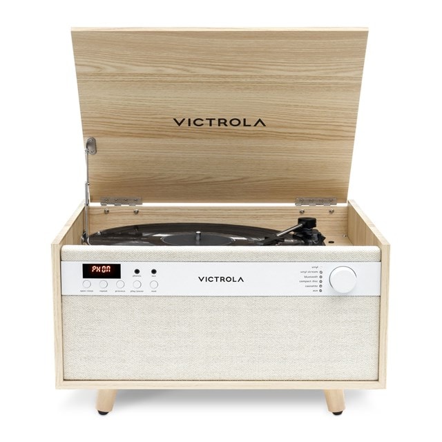 Victrola Century Natural Bluetooth Turntable with CD & Cassette - 7