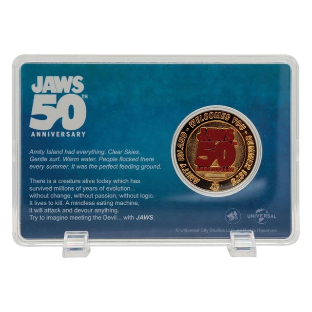 Jaws 50th Anniversary 24K Gold Plated Presentation Coin - 4