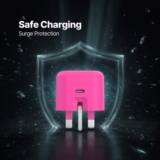 Ttec SmartCharger Pro Neon Pink 45W Wall Plug and USB-C Cable Pack - 4