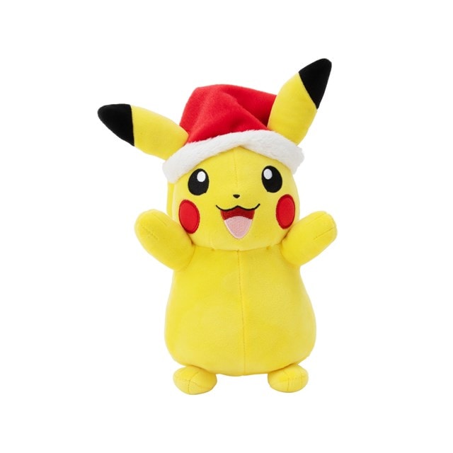 Holiday Pikachu With Santa Hat Pokemon Plush - 5
