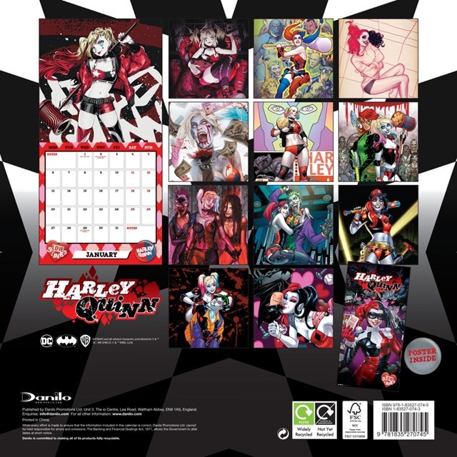 Harley Quinn 2025 Square Calendar - 2