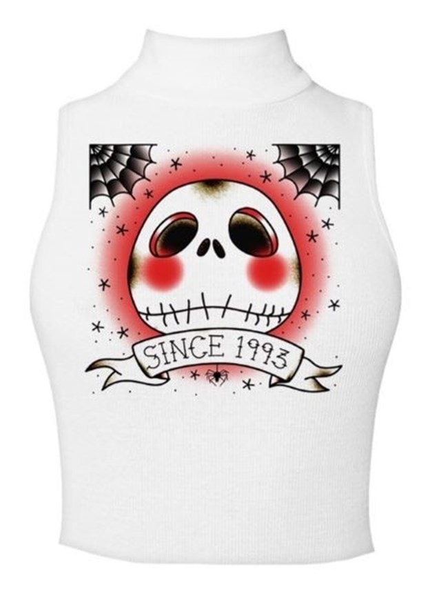 Nightmare Before Christmas Since 1993 White Crop Top (Small) - 1