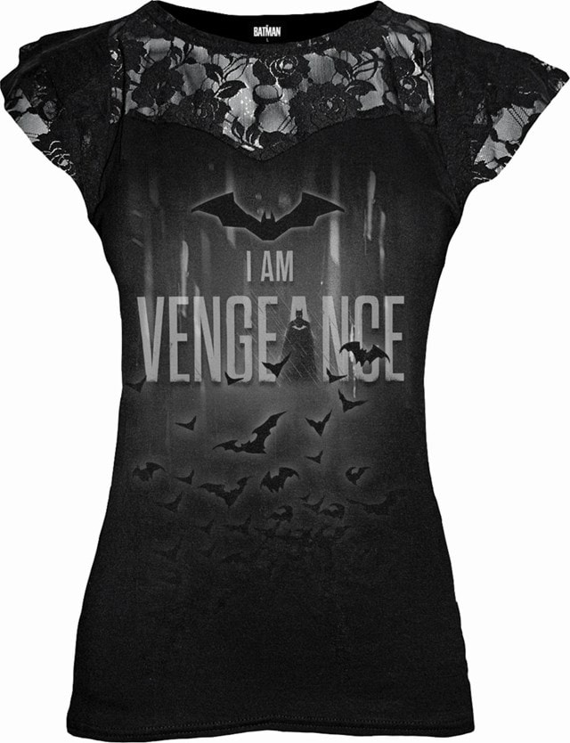 Batman I Am Vengeance Ladies Tee (Large) - 1