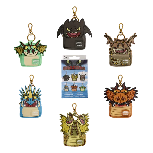 How To Train Your Dragon Loungefly Mystery Mini Backpack Bag Charms - 1