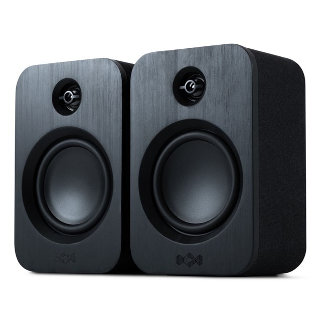 House Of Marley Get Together Duo Black Bluetooth Bookshelf Speakers - 1