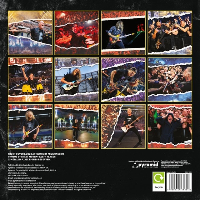 Metallica 2027 Square Calendar - 2