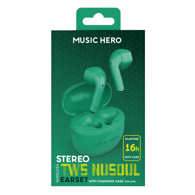 Music Hero Nusoul Green True Wireless Bluetooth Earphones - 2