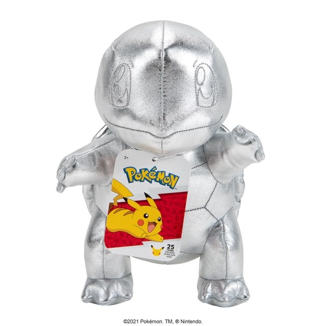 Silver Squirtle 8'': Pokemon Soft Toy - 1