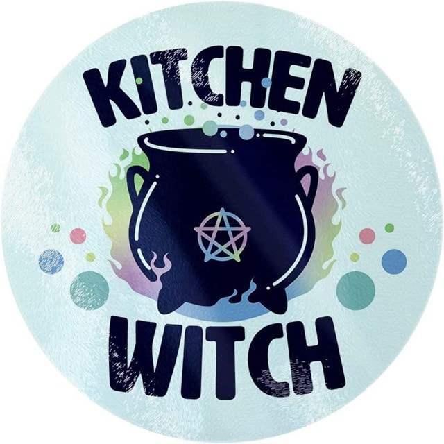 Kitchen Witch Small Glass Chopping Board - 1