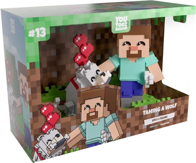 Steve Taming A Wolf Minecraft Youtooz Figure - 2
