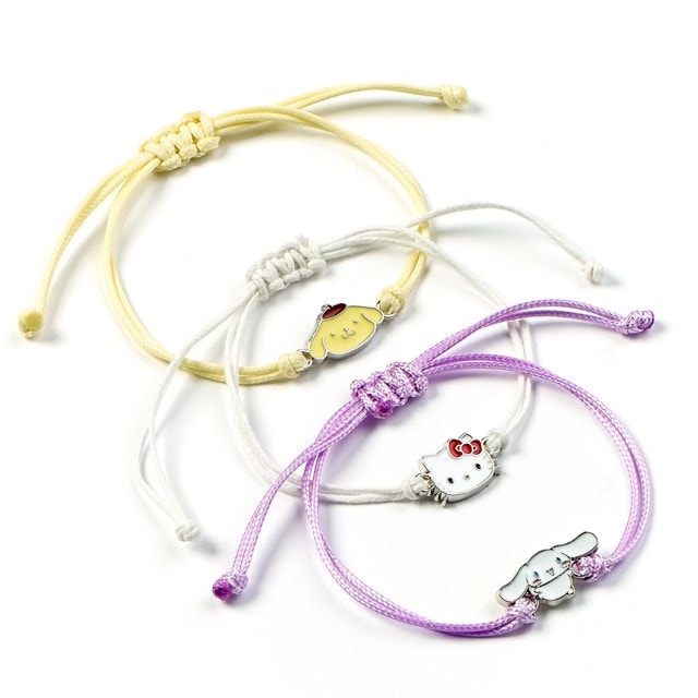 Hello Kitty, Cinnamoroll And Pompompurin Sanrio Friendship Bracelet Set - 2