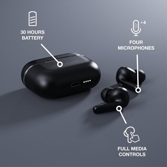 Happy Plugs Air 1 Zen Black True Wireless Bluetooth Earphones - 4