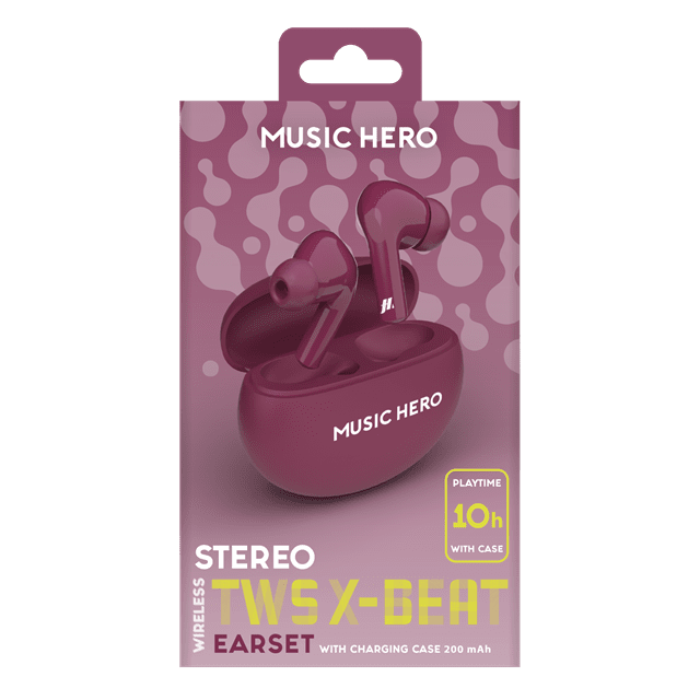 Music Hero X-Beat Violet True Wireless Bluetooth Earphones - 3