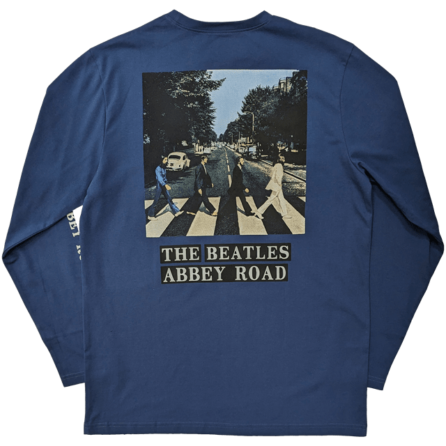 Abbey Road Beatles Blue Long Sleeve Tee (Small) - 2