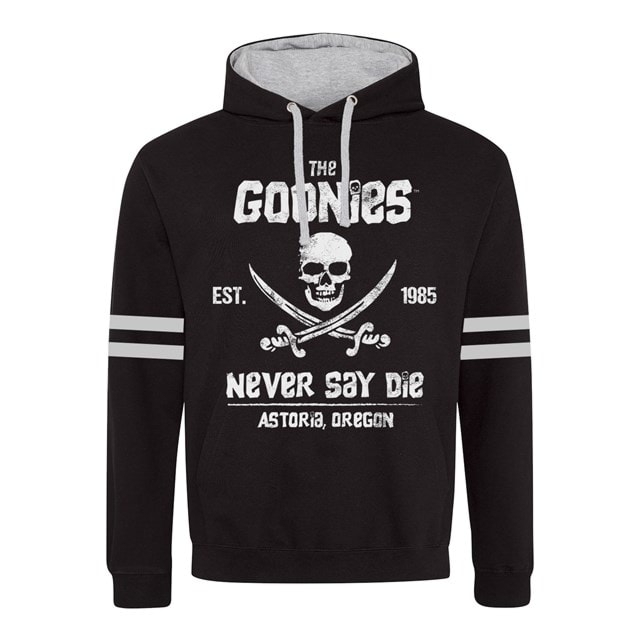 Goonies Never Say Die Pullover Contrast Hoodie (Small) - 1