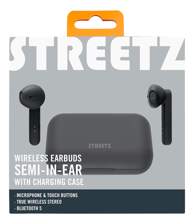 Streetz TWS-104 Matte Black True Wireless Bluetooth Earphones - 7