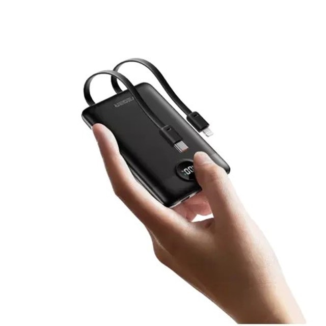 VEGER C11 10,000Mah 22.5W Pd Black Power Bank With Integrated Cables - 3