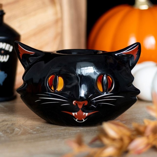 Spooky Black Cat Oil Burner - 3