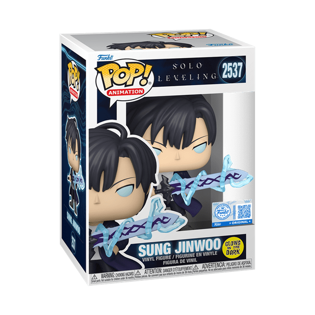 Sung Jinwoo Glow In The Dark 2537 Solo Leveling hmv Exclusive Funko Pop Vinyl - 2