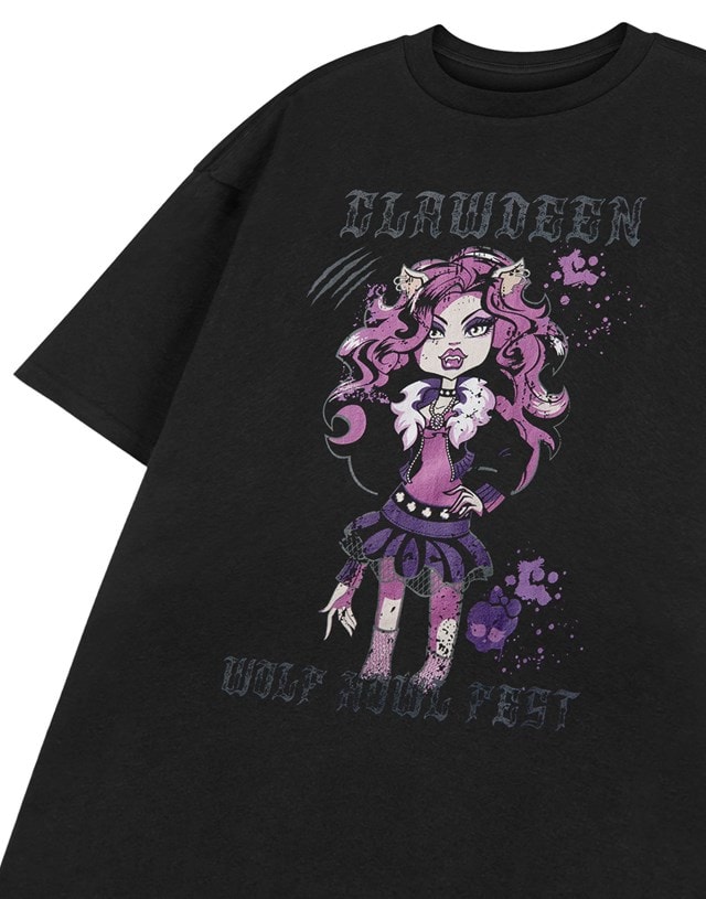 Clawdeen Monster High Black Tee (Large) - 3