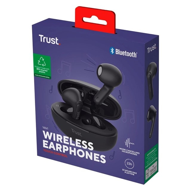 Trust Yavi Black Noise Cancelling True Wireless Bluetooth Earphones - 15