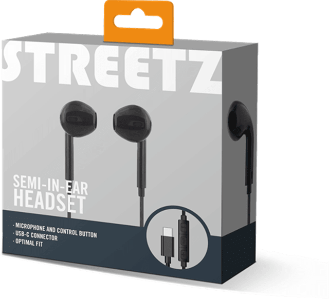Streetz HL-W110 Black USB-C Connector Earphones - 4