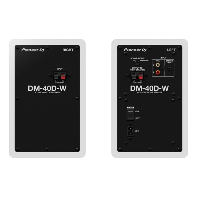 Pioneer DJ DM-40D White 4" Monitor Speakers - 3