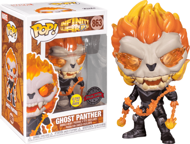 Ghost Panther 863 Infinity Warps Glow In The Dark Funko Pop Vinyl - 1