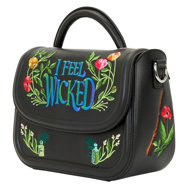 Wicked For Good I Feel Wicked Floral Loungefly Crossbody Bag - 2