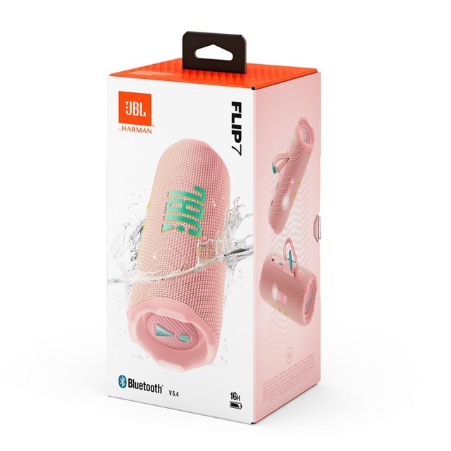 JBL Flip 7 Pink Bluetooth Speaker - 12
