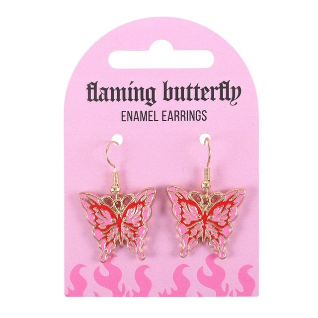 Flaming Butterfly Earrings - 3