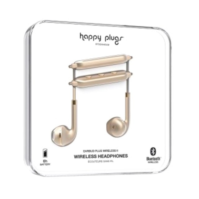 Happy Plugs Wireless II Champagne Gold Bluetooth Earphones - 2