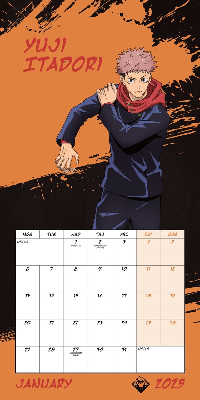 Jujutsu Kaisen 2025 Square Calendar - 3