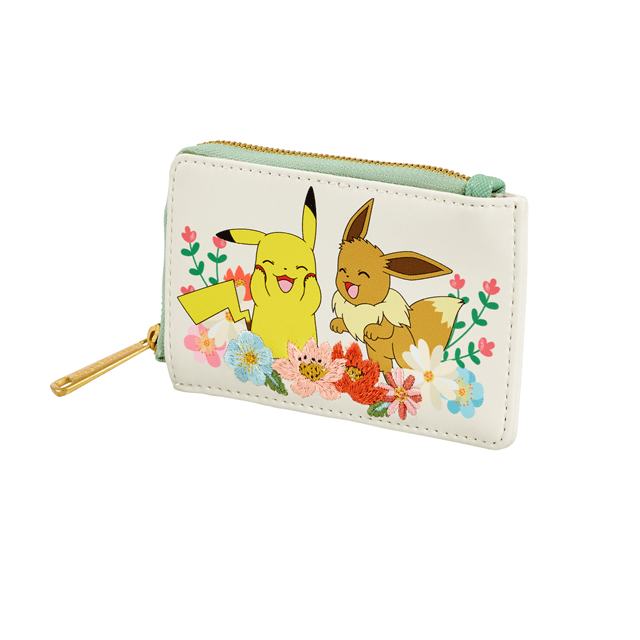 Pikachu & Eevee Floral Pokemon Loungefly Wallet - 2
