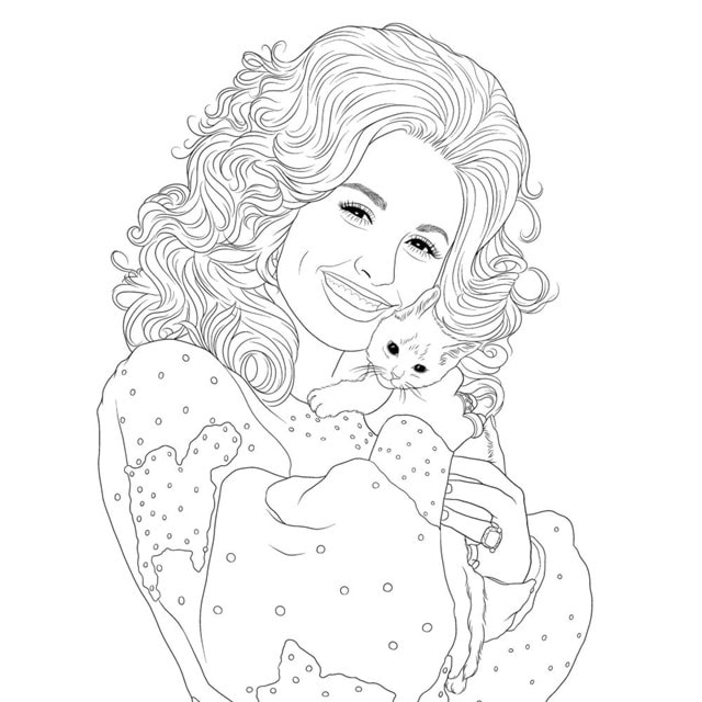 Be a Diamond: Decades of Dolly Parton's Style (An Unofficial Coloring Book) - 12