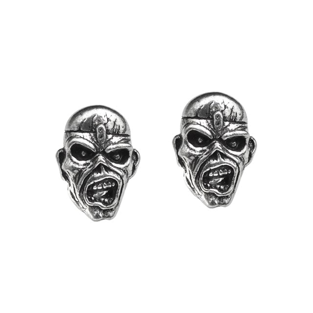 Iron Maiden Piece Of Mind Eddie Earrings Studs Pair Jewellery - 1