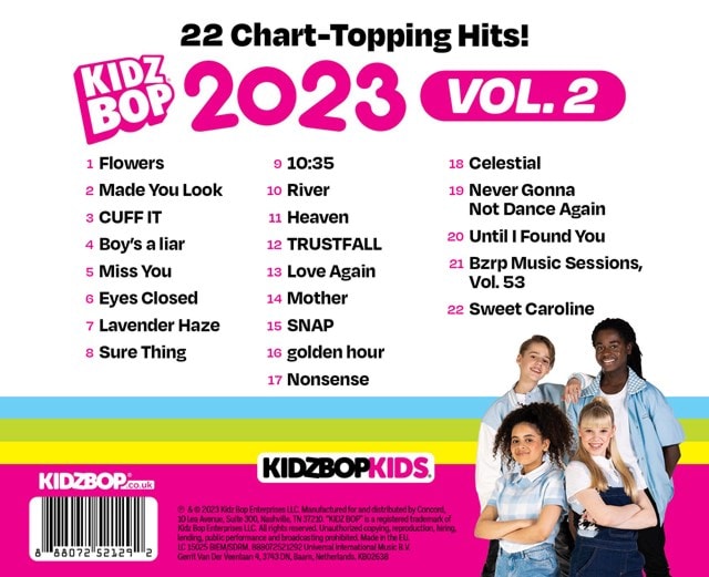 Kidz Bop 2023 Vol. 2 CD Album Free shipping over £20 HMV Store