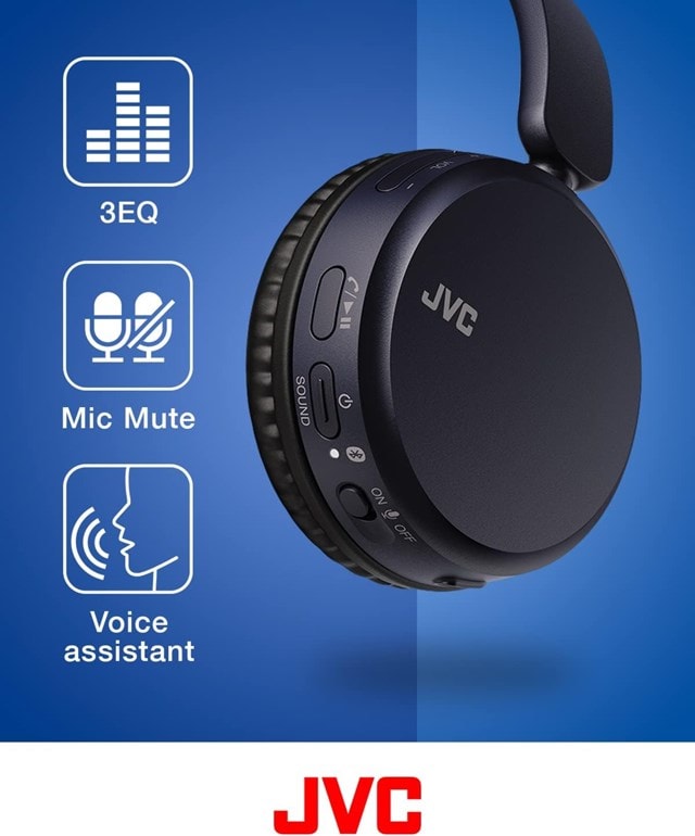 JVC HA-S36W Blue Bluetooth Headphones - 12