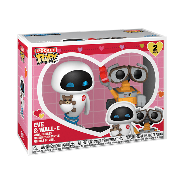 Eve & Wall-E Valentines Funko Pocket Pop 2 Pack - 2