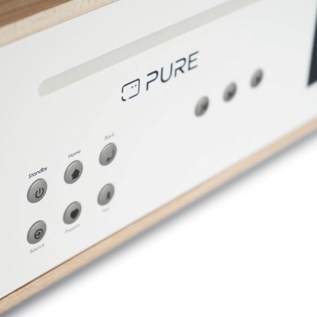 Pure Classic Stereo Cotton White/Oak Bluetooth HiFi System - 6