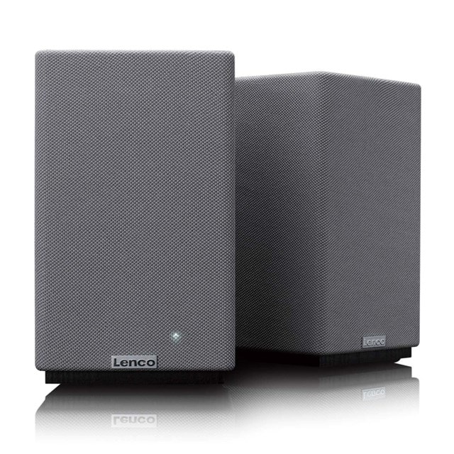 Lenco SPB-240BKGY Black Bluetooth Bookshelf Speakers - 4