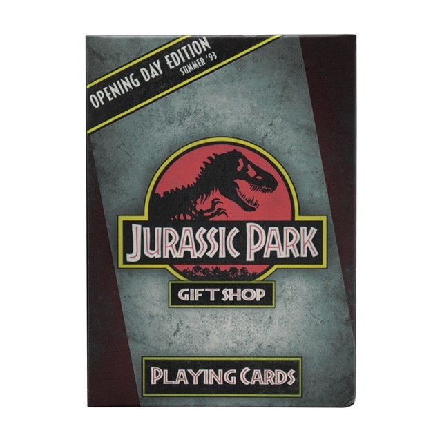 Jurassic Park Keyring, Pin Badge & Playing Cards Gift Set - 5