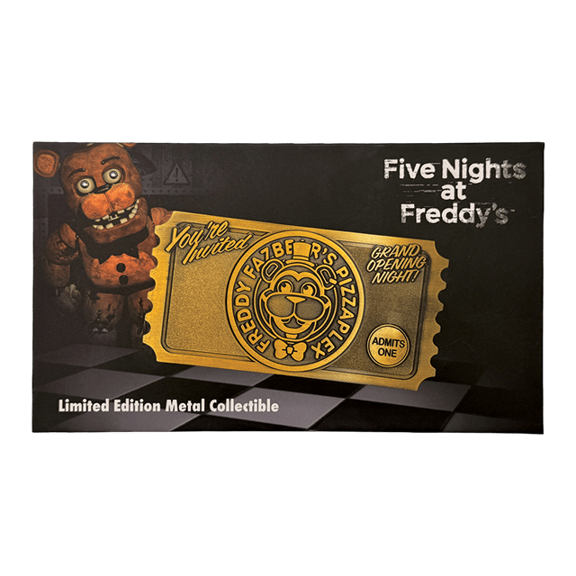 Five Nights At Freddys Metal Pizzaplex Opening Night Ticket Collectible - 2
