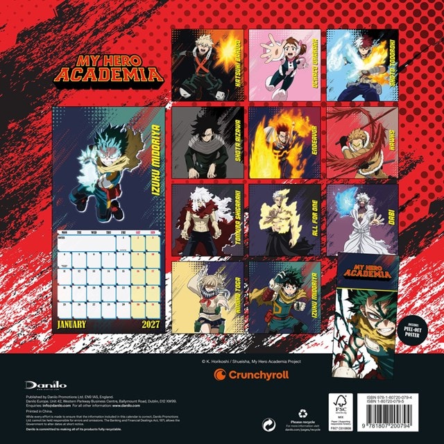 My Hero Academia 2027 Square Calendar - 2