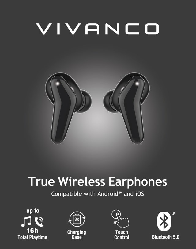 Vivanco Fresh Pair Black True Wireless Bluetooth Earphones - 5