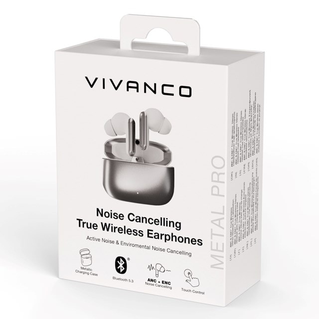 Vivanco Metal Pair Pro Silver True Wireless Bluetooth Earphones - 6