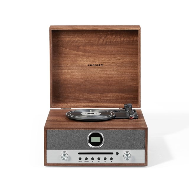 Crosley Nash Walnut Turntable with CD Player & AM/FM Radio - 9