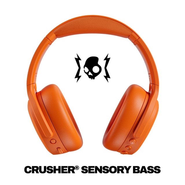 Skullcandy Crusher ANC 2 Hazard Orange Active Noise Cancelling Bluetooth Headphones - 2