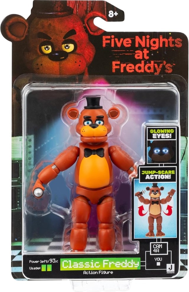 Classic Freddy Five Nights At Freddy's Glow Eyes & Jumpscare Action Figure - 2