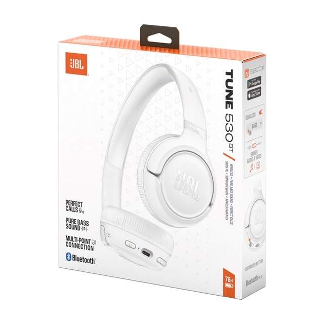 JBL Tune T530BT White Bluetooth Headphones - 8
